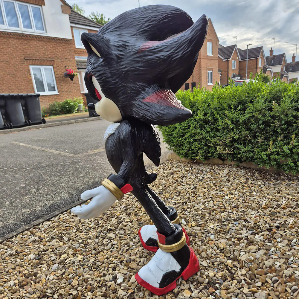 side view life size shadow statue fiberglass