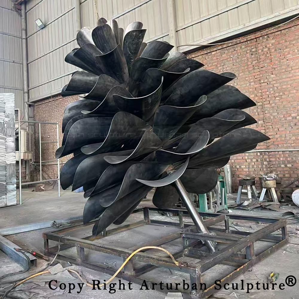 Pine Cone Garden Statue assembly