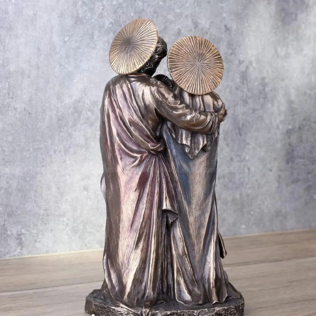 1 (3) Bronze Holy Family Statue for Prayer garden