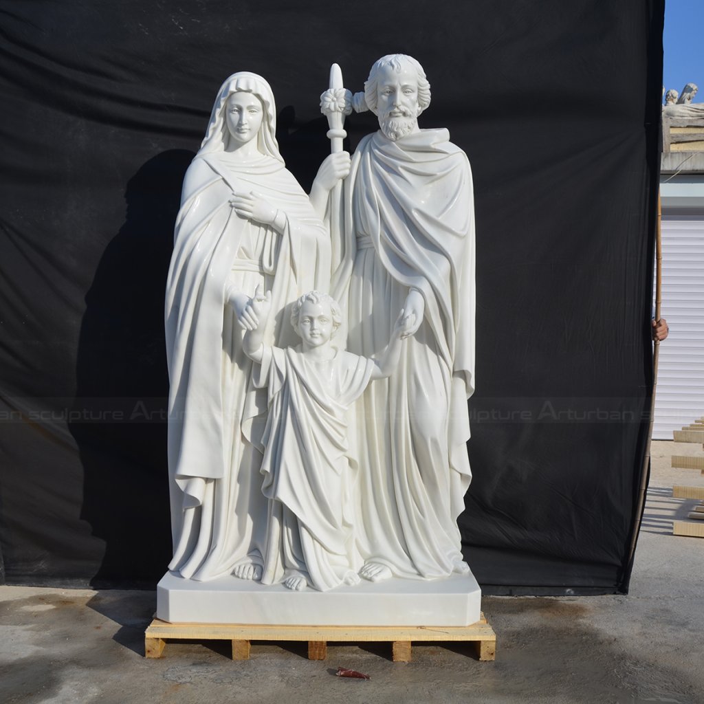 2 (3) Large Marble Holy Family Statue for Church garden