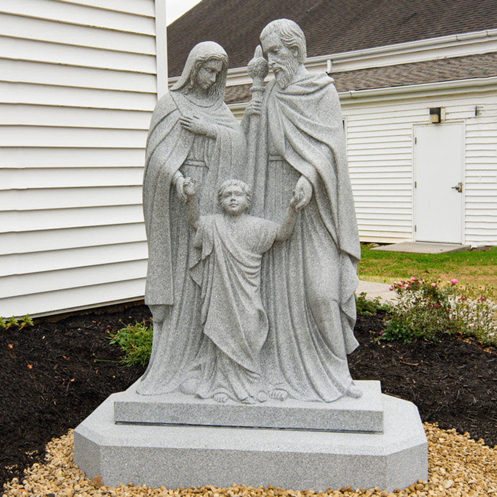 2.2-stone Holy Family Statue in Church Garden