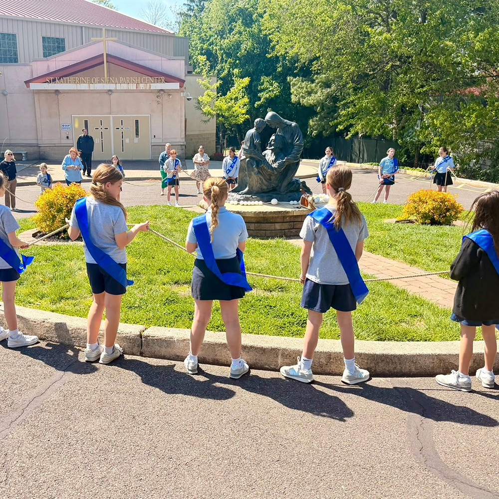 2.5 Holy Family Statue in School Prayer Circle