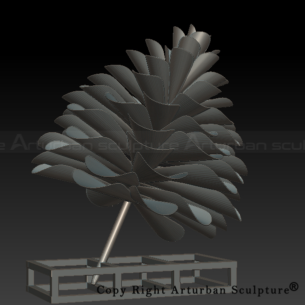 3D design model with layered scales
