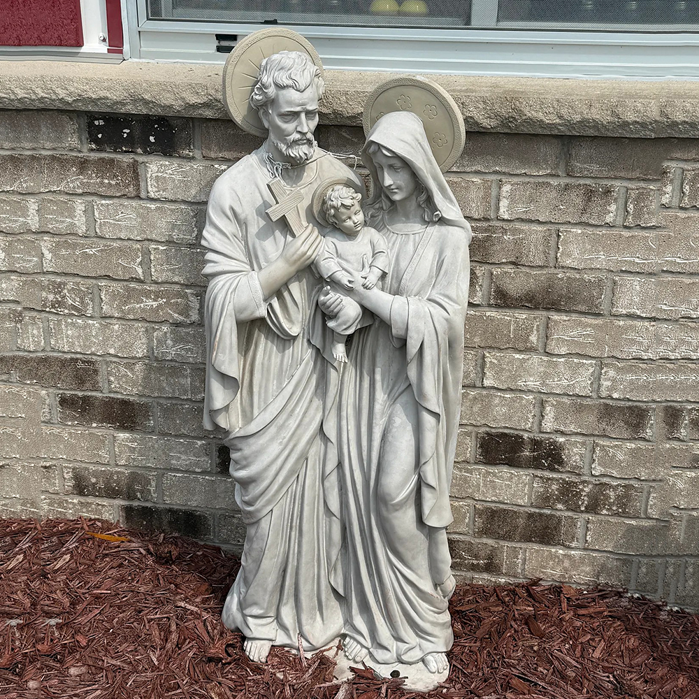 4.1 Small Holy Family Statue by Wall