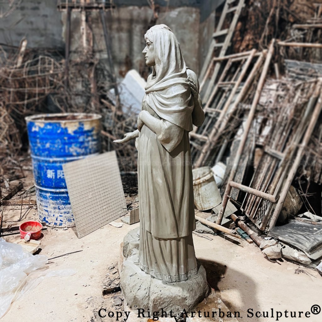 5 (3) clay mold for Joseph and Pregnant Mary Statue