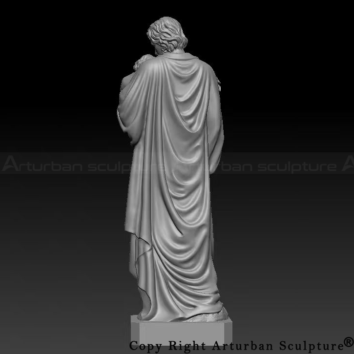 7 Back view saint joseph outdoor statue design