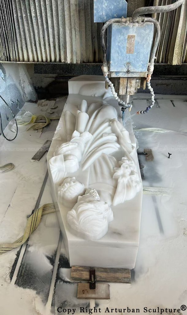 5 CNC Rough Carving from a Solid Marble Block-2