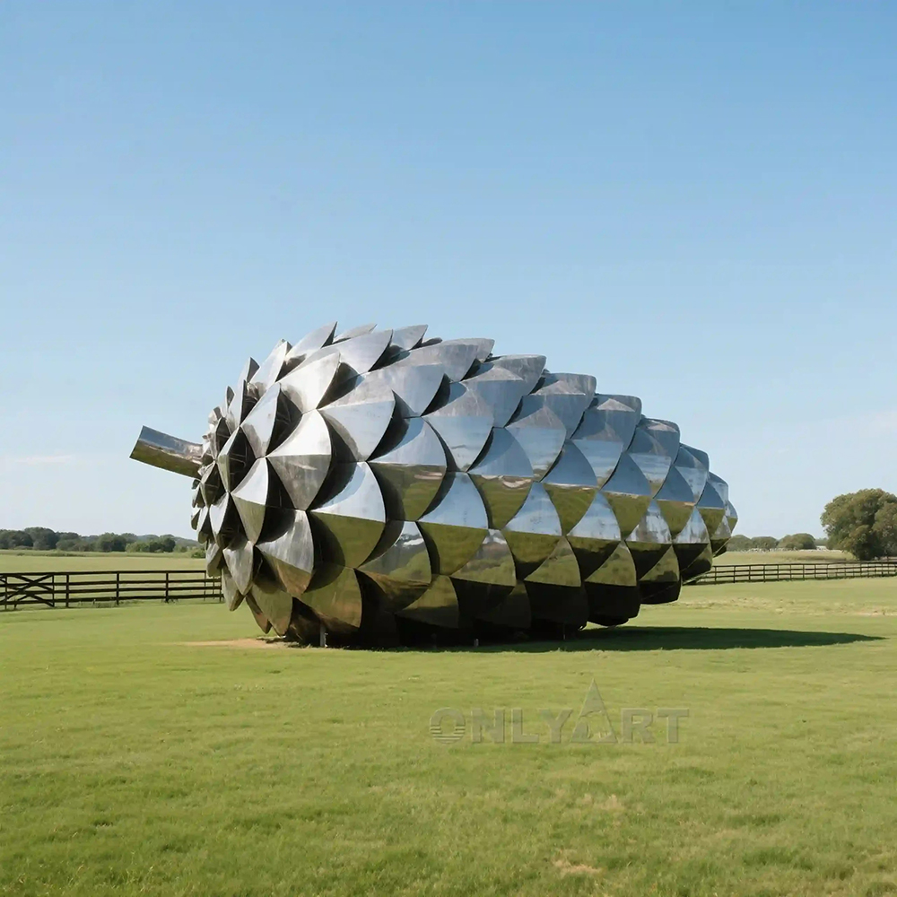 5 Giant stainless steel pine cone