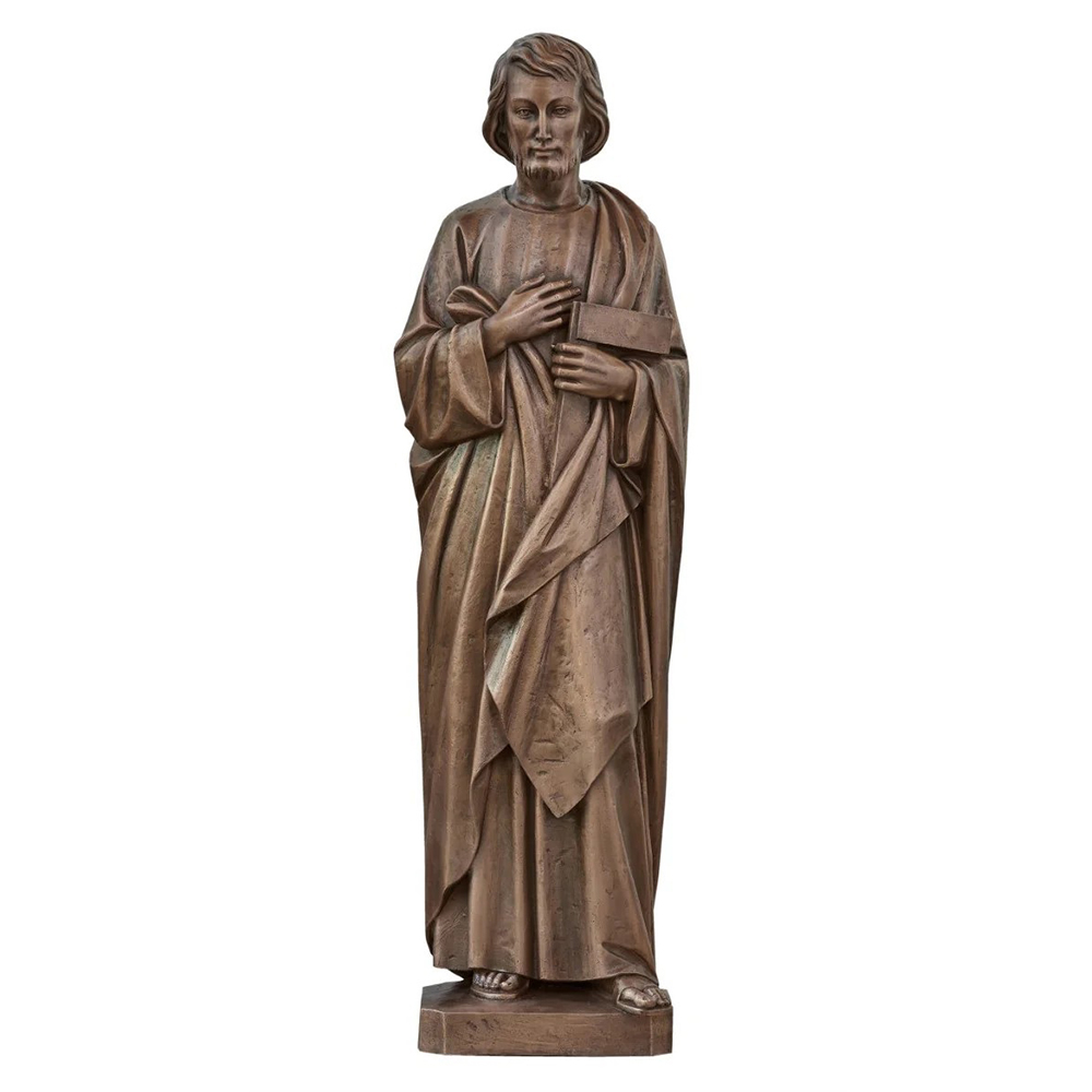 6-Bronze Saint Joseph the Worker statue