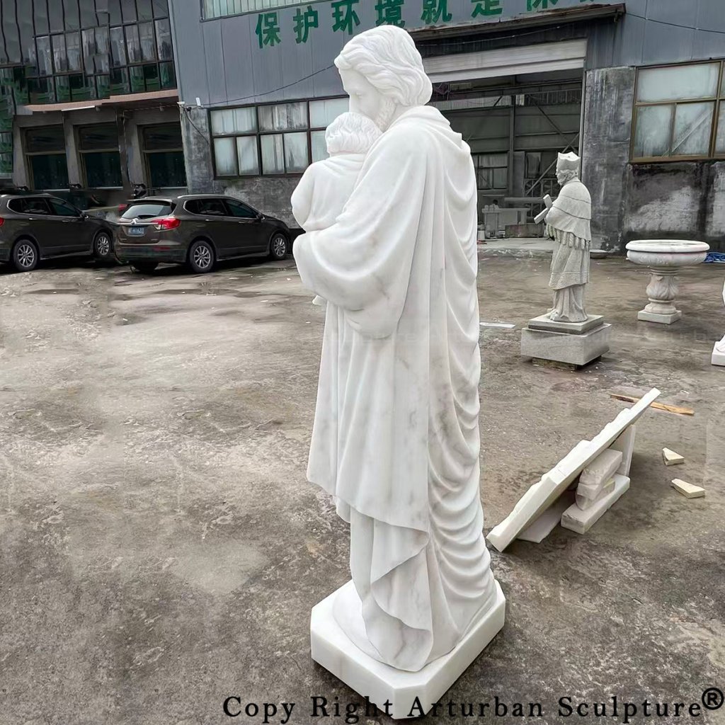 6 Rear view of saint joseph outdoor statue