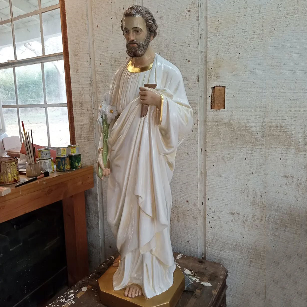 8 Saint Joseph statue with lily