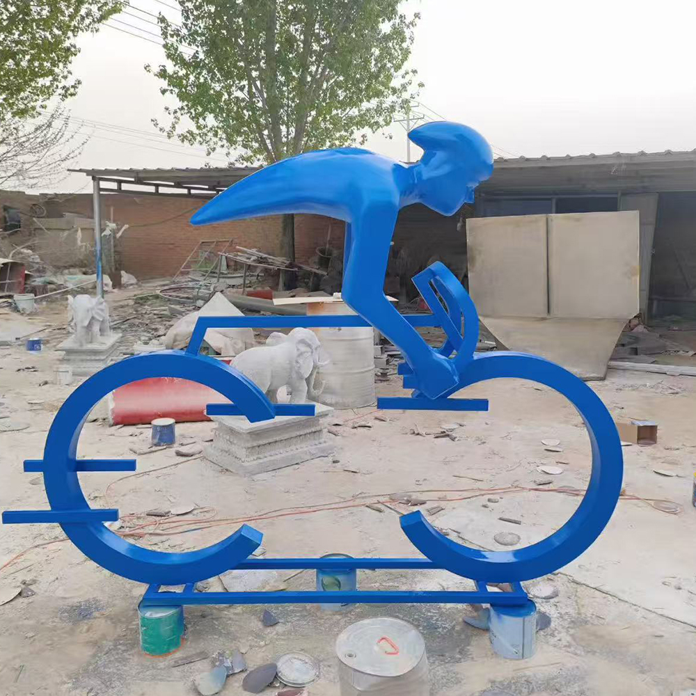 Blue Bicycle Art Sculpture sports park