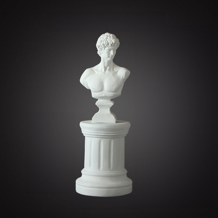 Head of David Bust marble pedestal statue