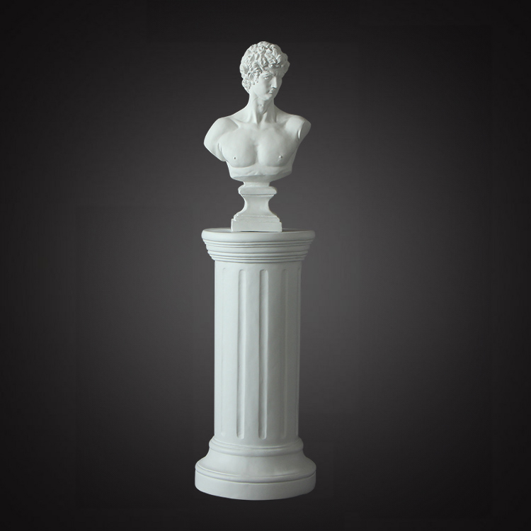 Head of David Bust marble tall pedestal