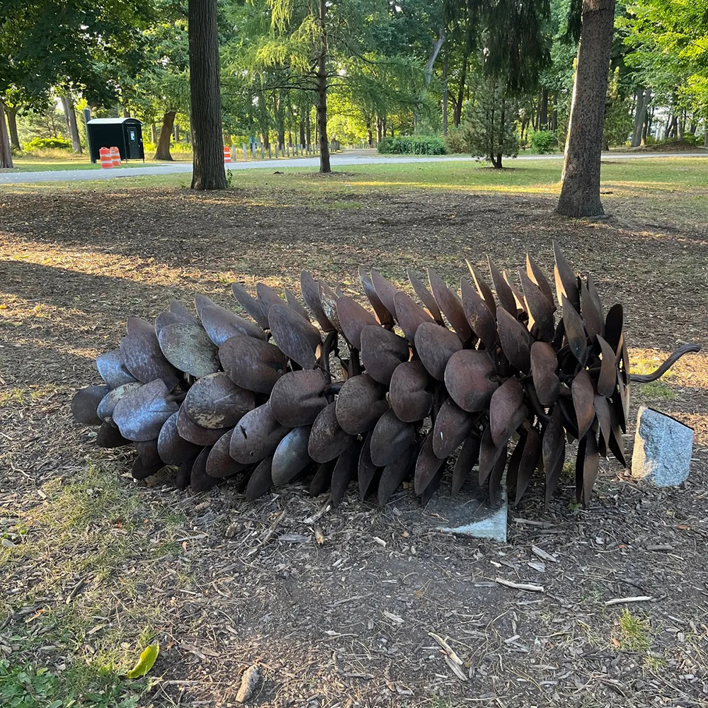 Large fallen garden pine cone ornament
