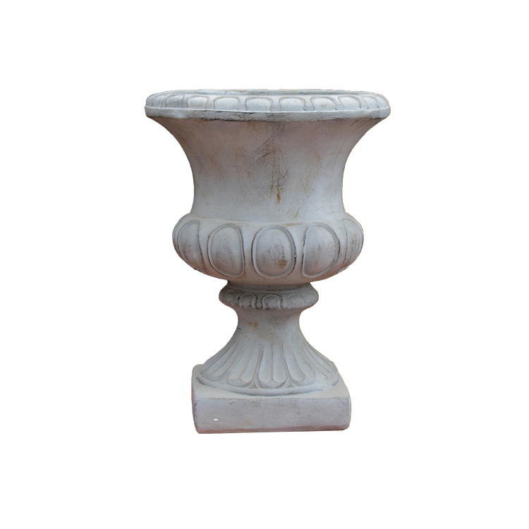 Pedestal Outdoor Stone Urn Planter