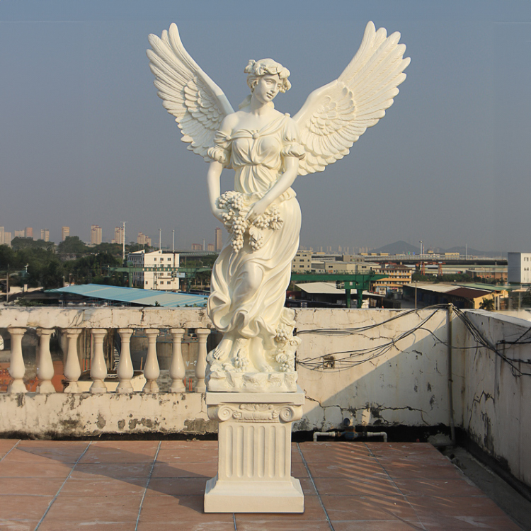 Pedestal fiberglass Summer Angel Statue