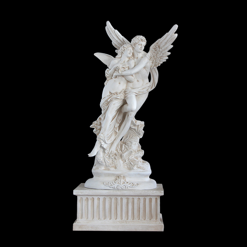 Statue Eros and Psyche pedestal sculpture