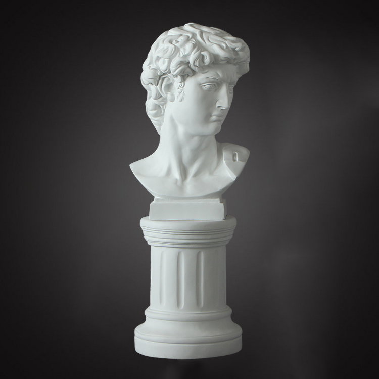 Statue of David Head Bust marble pedestal
