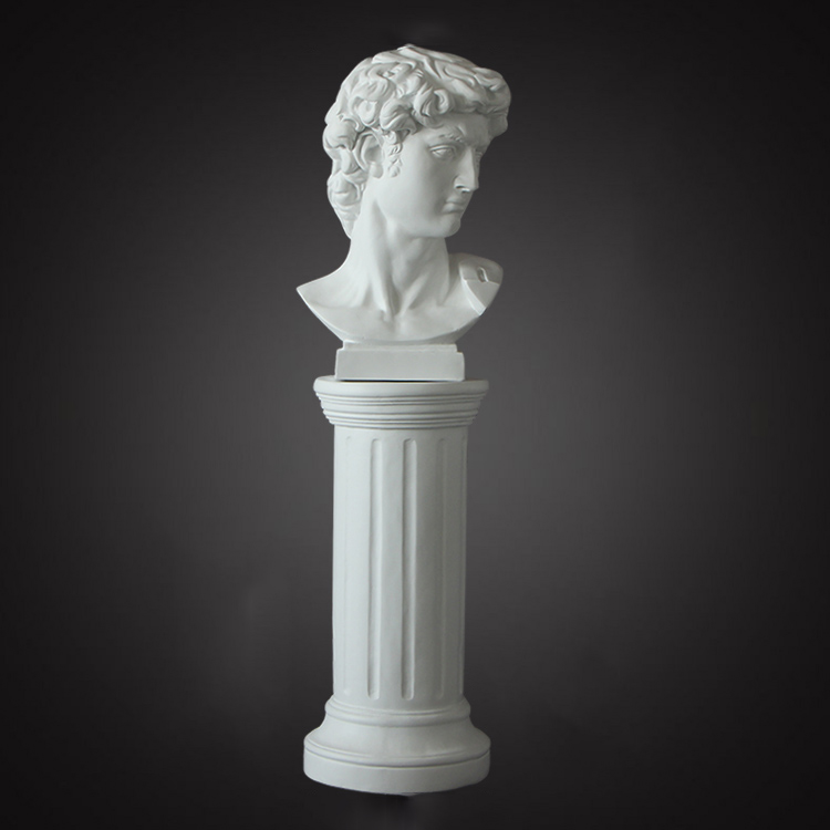 Statue of David Head Bust marble tall pedestal