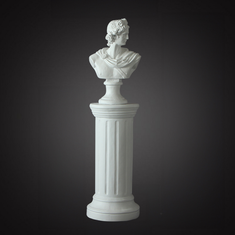 Tall marble Greek God Bust Sculpture display
