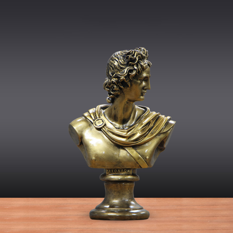 bronze Apollo Belvedere Bust indoor display