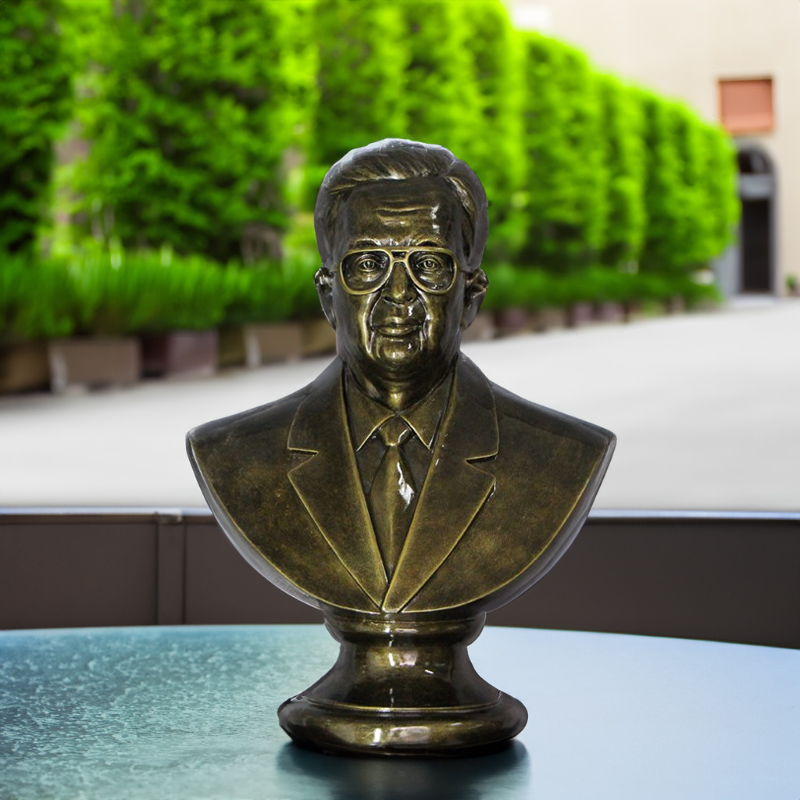 bronze Wu Jieping Bust with glasses
