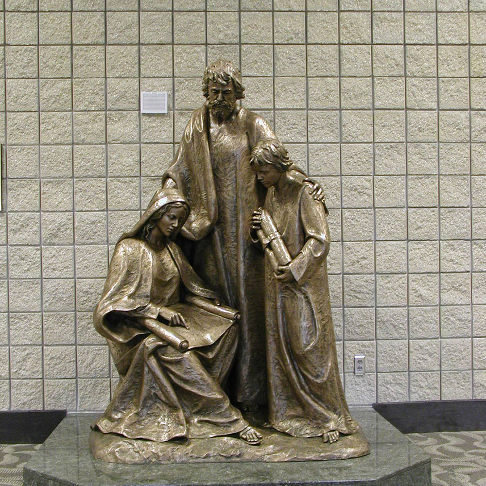 bronze sacred-family-statue