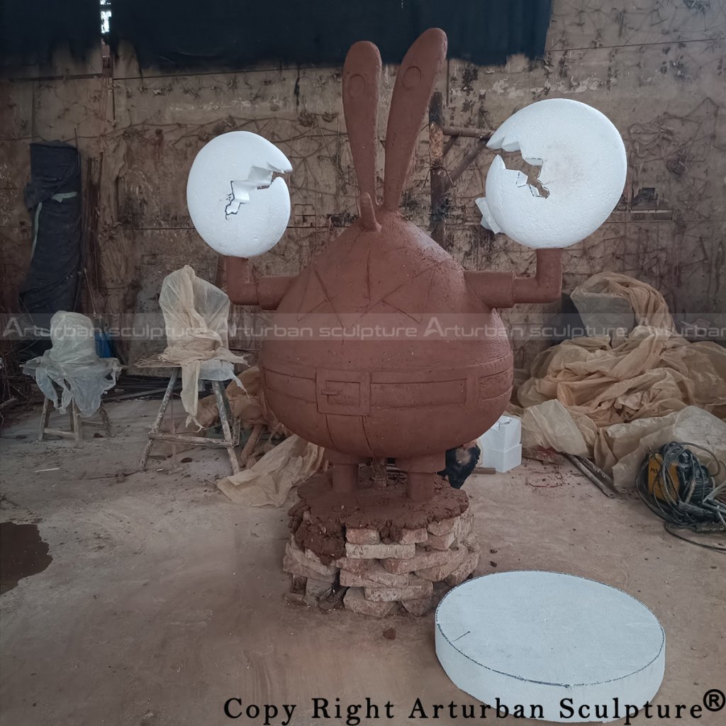 clay-mold of mr Kabs statue
