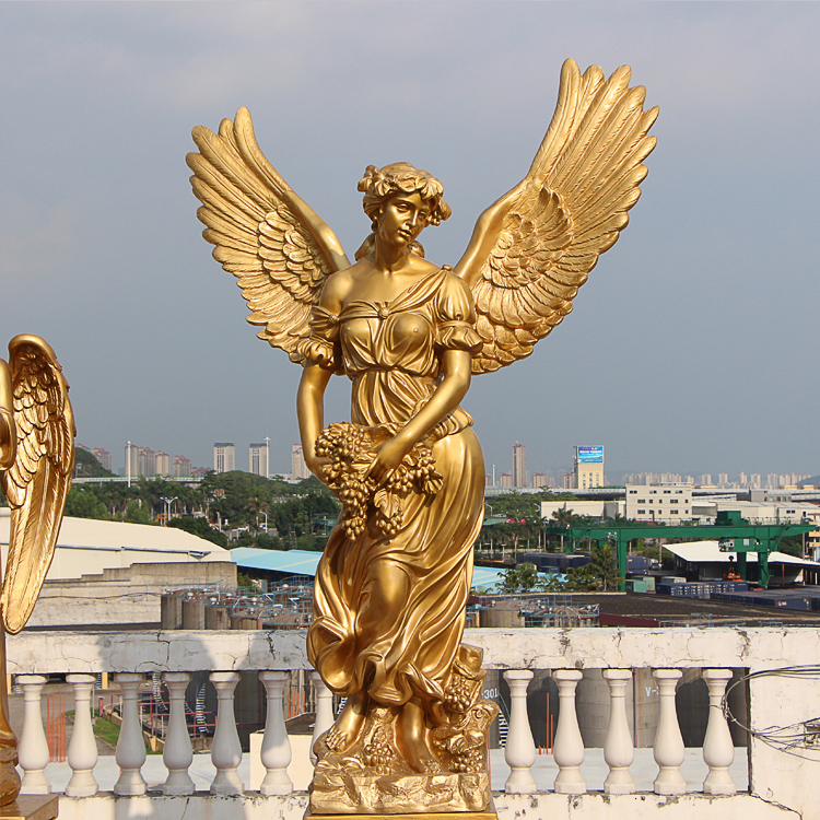 fiberglass summer Angel Statue Gold