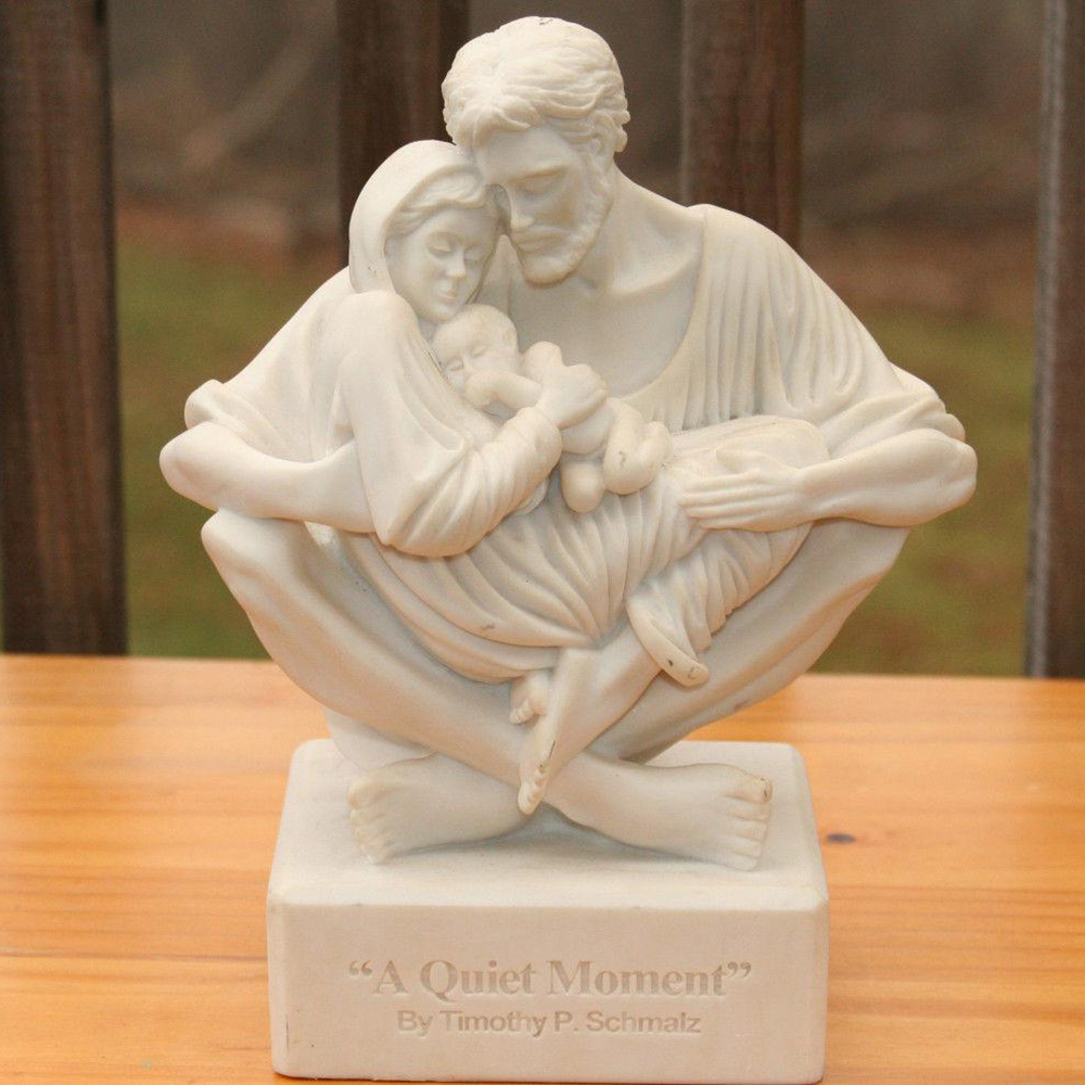holy family statue a quiet moment