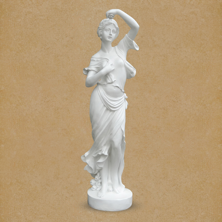 marble Lady Garden Ornaments in flowing dress