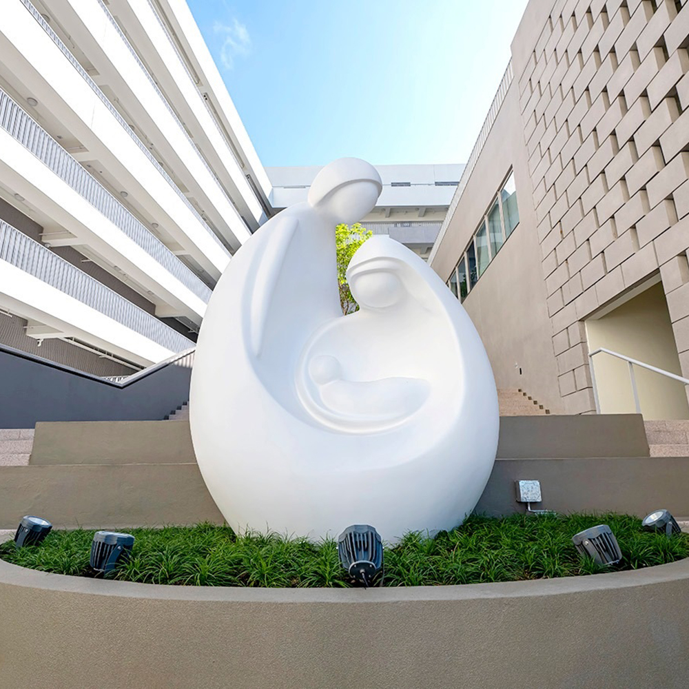 modern holy-family-statue-placed-in-Maryknoll-Secondary-School-New-Campus