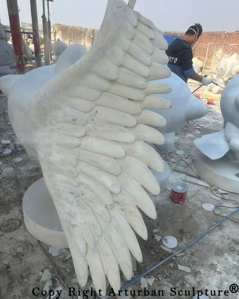5 Fiberglass wing detail for unicorn garden statue
