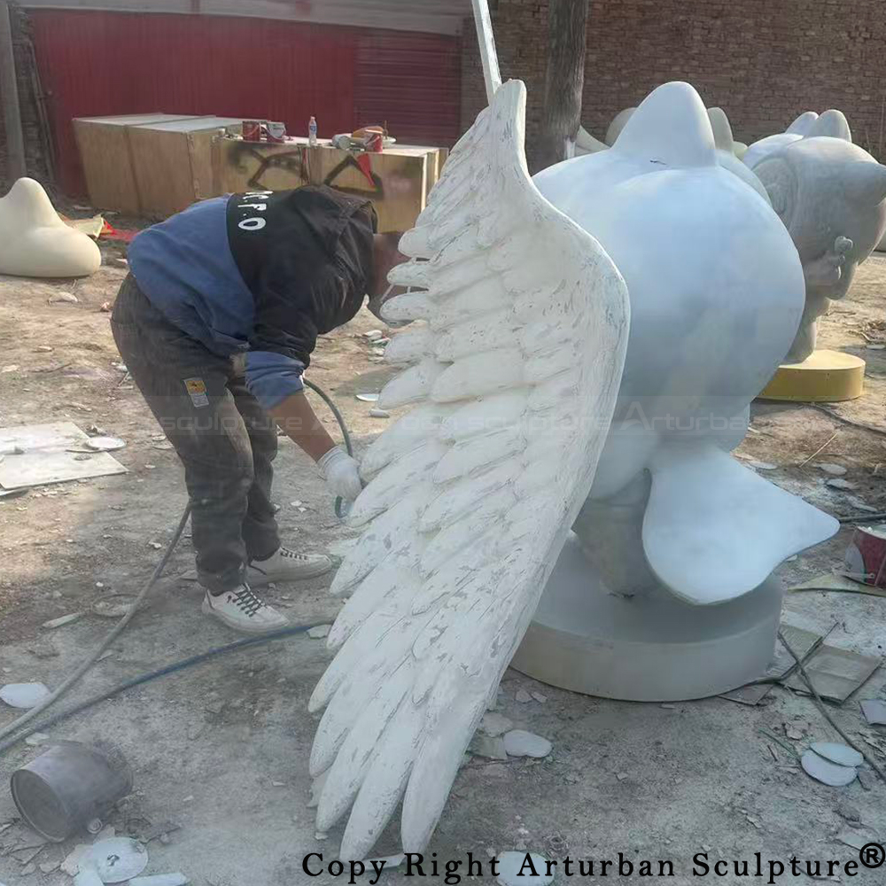 5 Polishing winged fiberglass unicorn sculpture wing