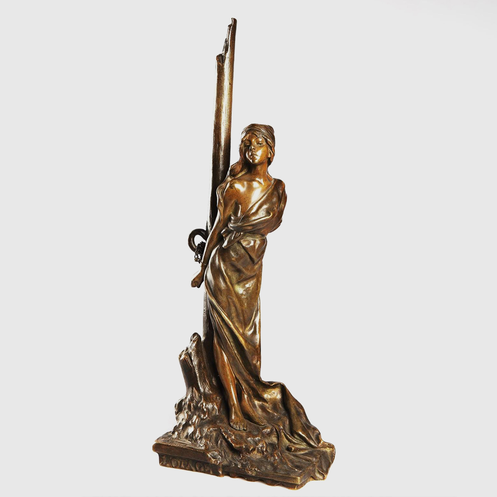 Bronze Emmanuel Villanis Sculpture bound figure