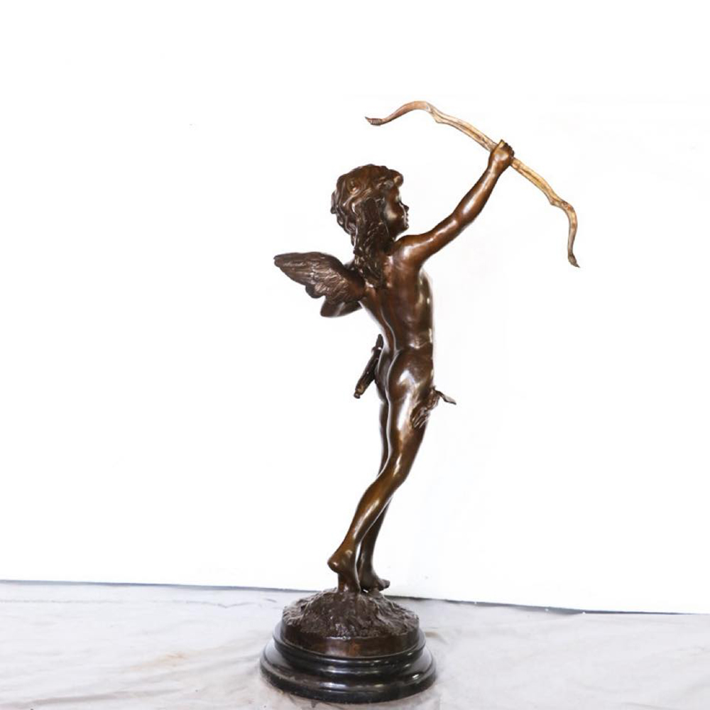 Bronze Eros Figurine rear wing view