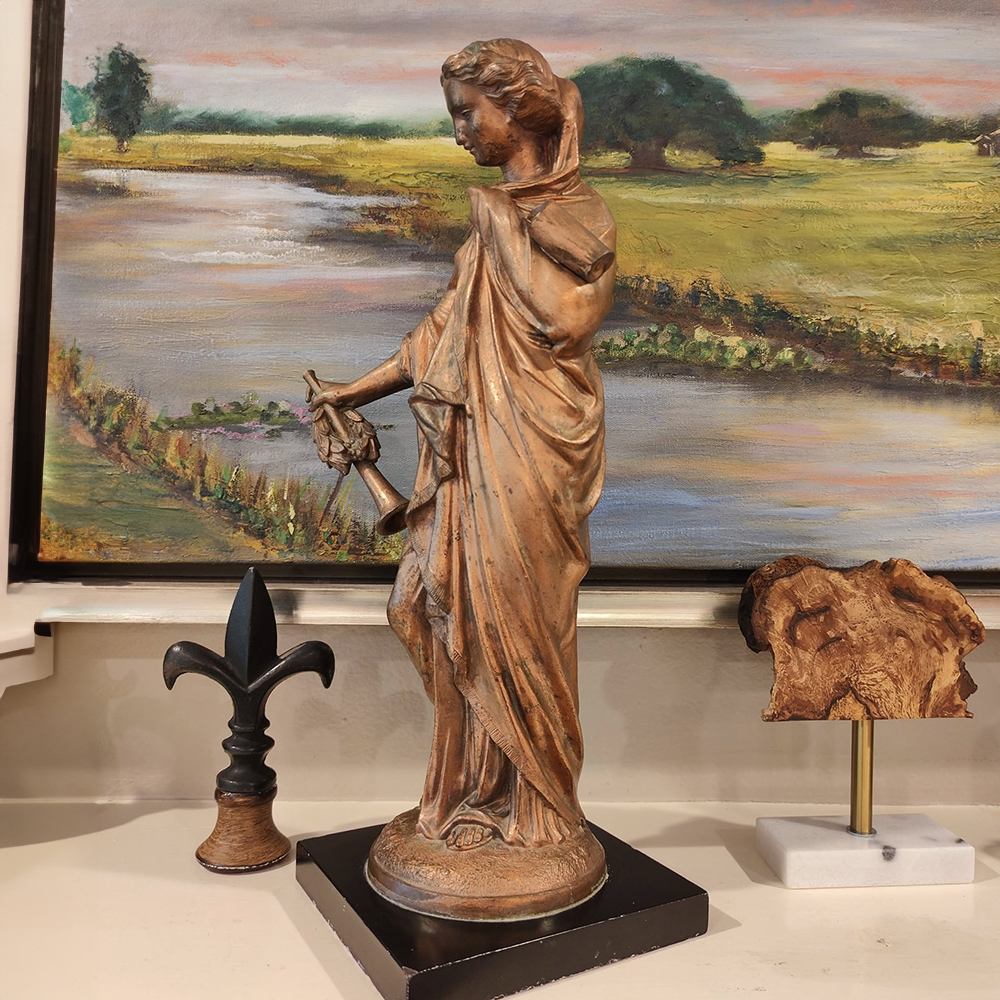 Bronze Female Figure draped profile