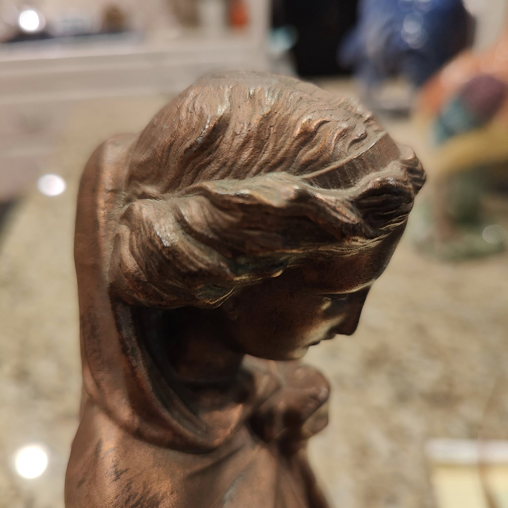 Bronze Female Figure lowered head