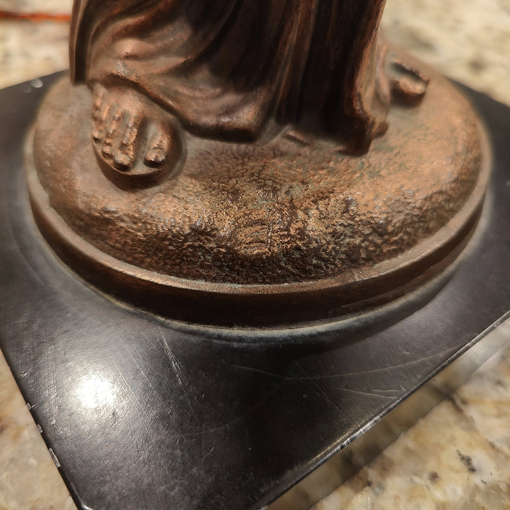 Bronze Female Figure round base detail