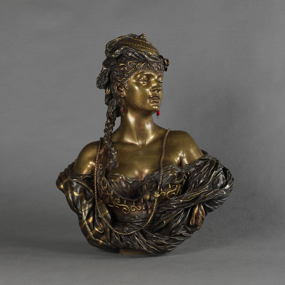 Bronze Female Sculpture Bust