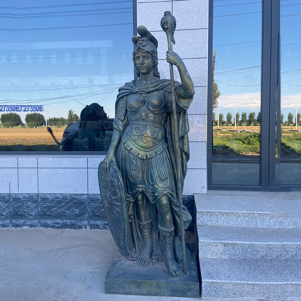 Bronze Greek God of War Statue Athena