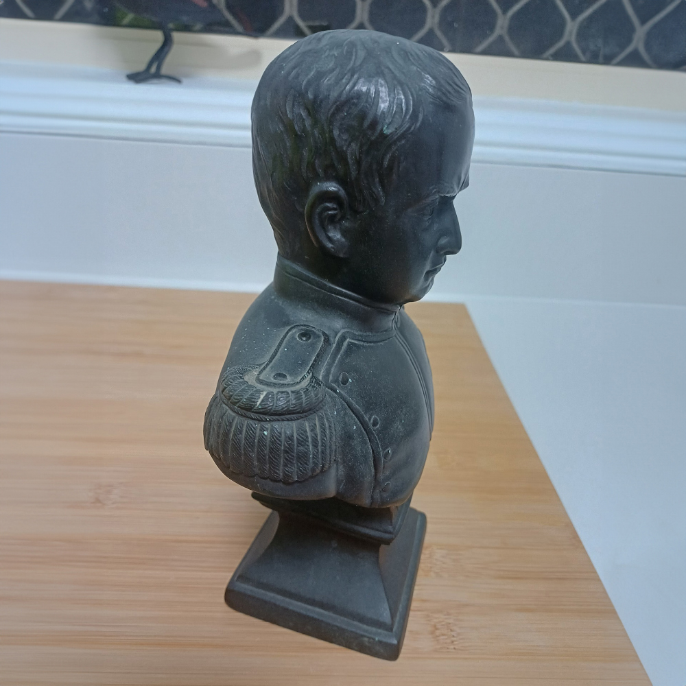 Bronze Napoleon side profile bust