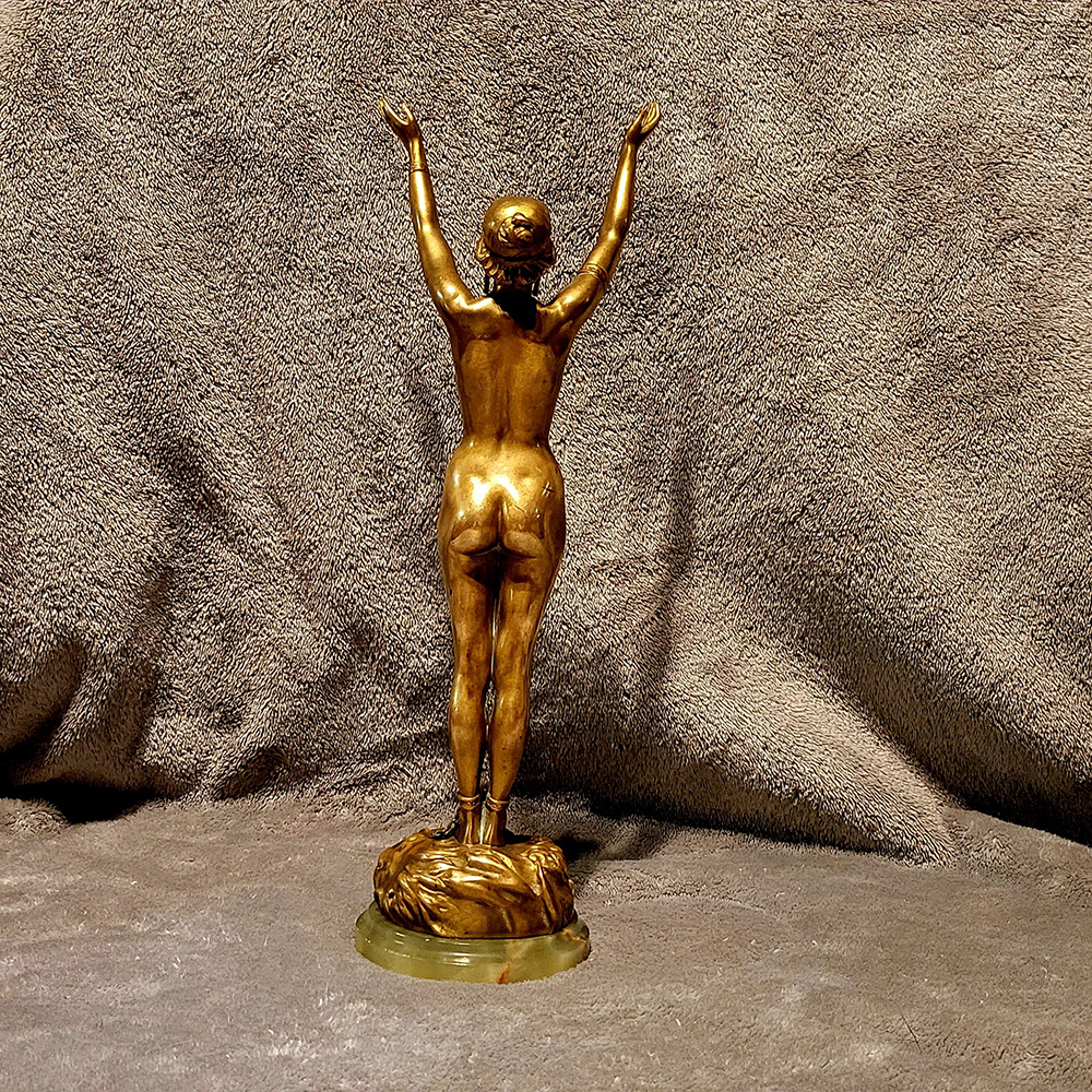 Bronze Salambo Statue rear figure view
