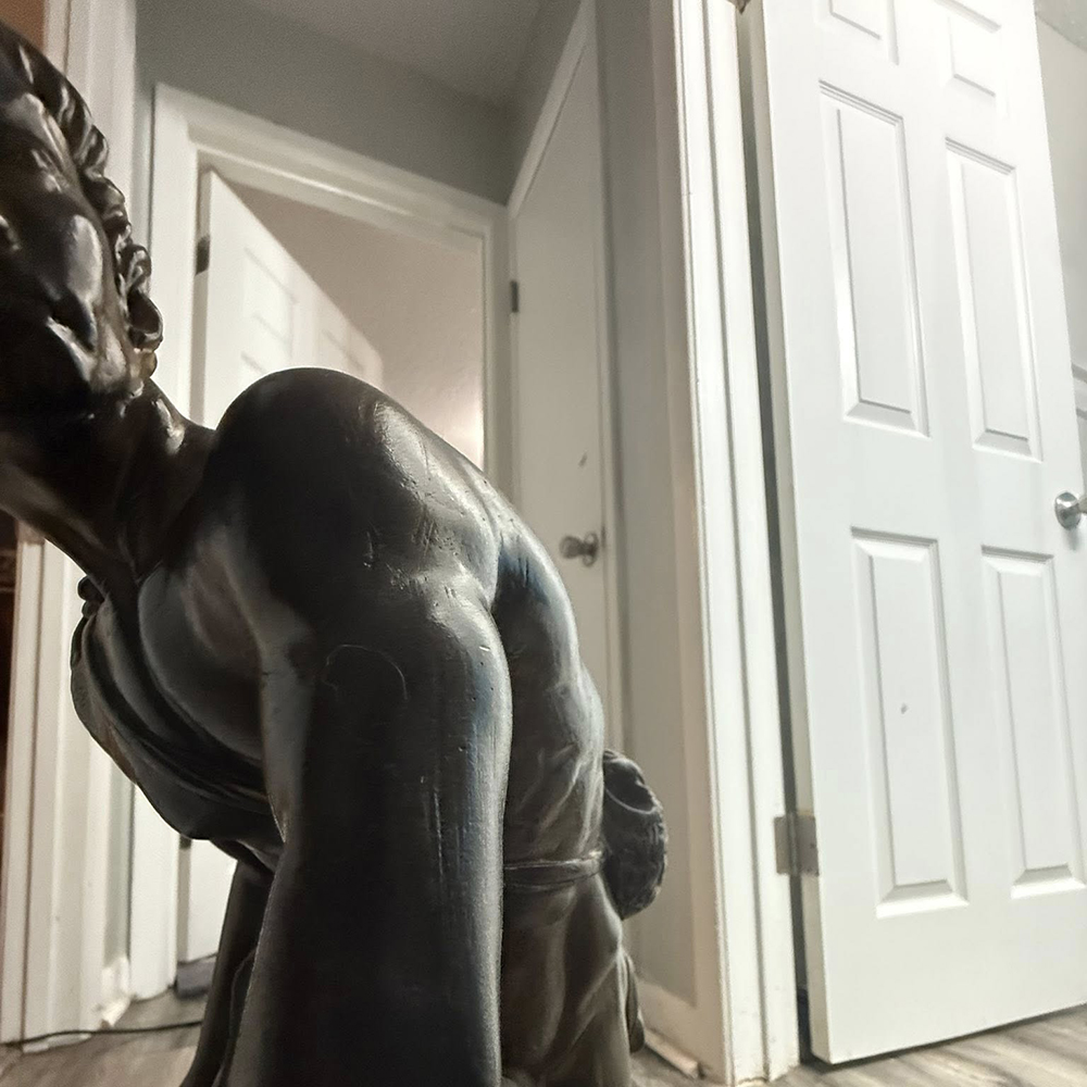 bronze David Sculpture Baroque close-up detail