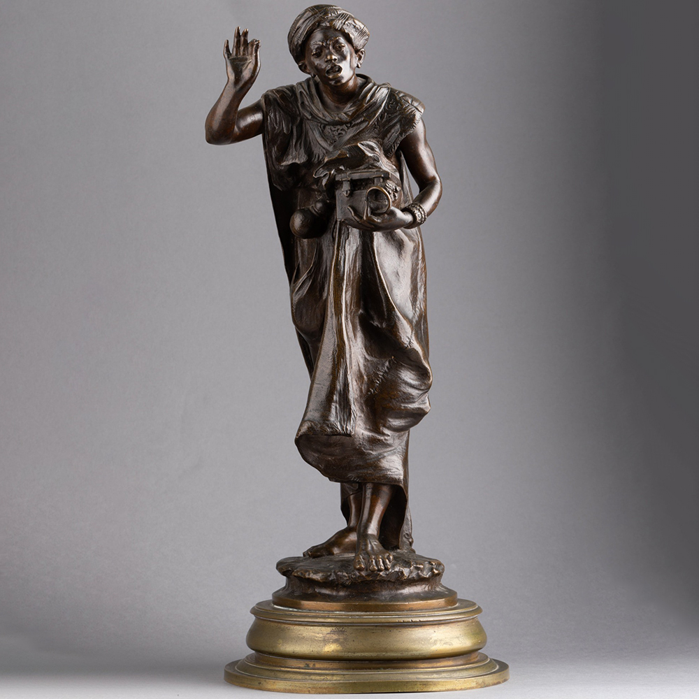 Lalouette Bronze Sculpture side view draped figure