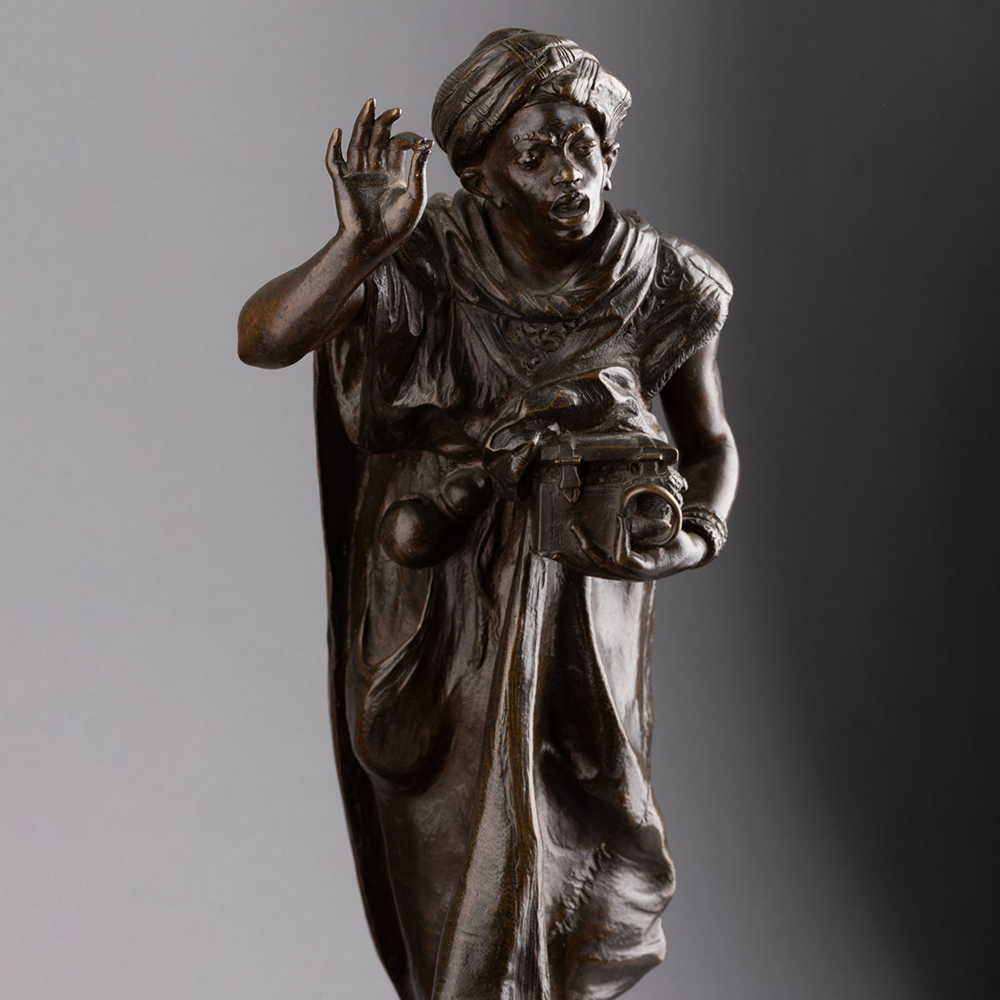Lalouette Bronze Sculpture raised hand detail