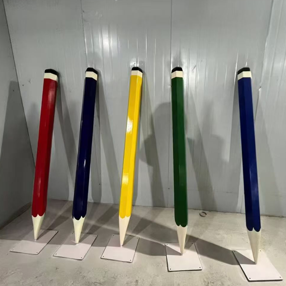Standing fiberglass Color Pencil Sculpture set