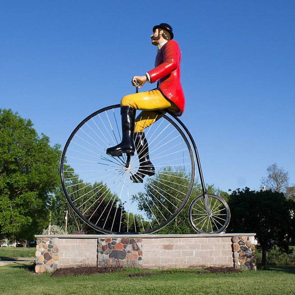 fiberglass Will B Rolling Statue public art