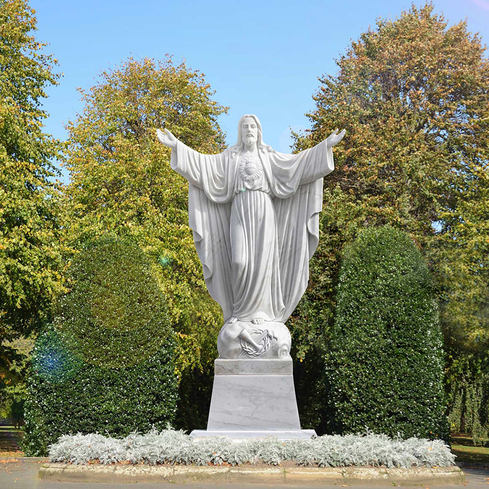 marble Sacred Heart of Jesus Sculpture garden statue